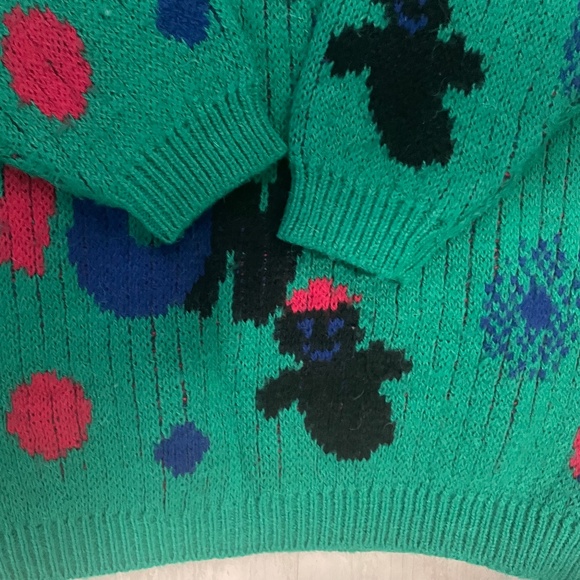 Unique Vintage Benetton Pullover 80s ghost/planet theme M/L size - Picture 6 of 9